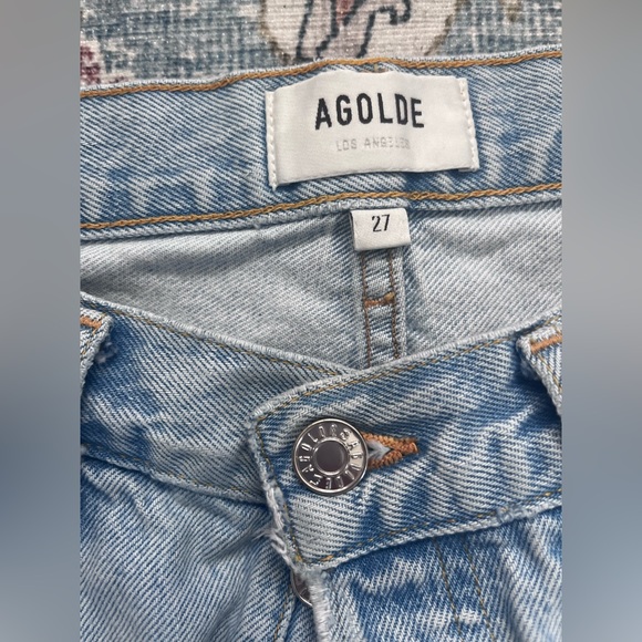 Agolde Parker Distressed Shorts Size 27 NWOT. Light Denim Wash. - Picture 4 of 6